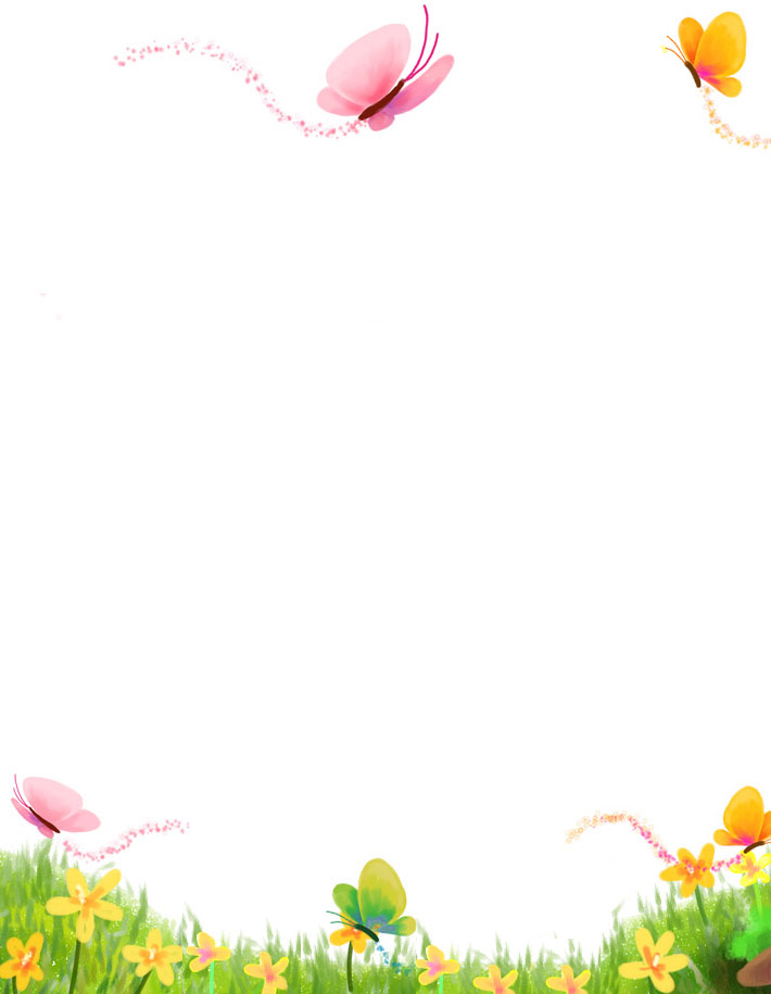 Beautiful butterfly page borders