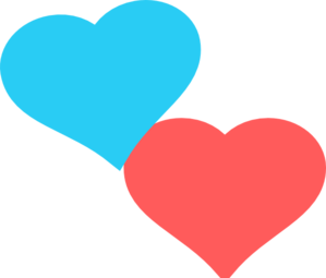 Two Hearts Clipart Blue - Free Clipart Images
