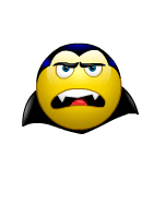 Emoticon - Trick or Treat Vampire Smiley | Zaazu.