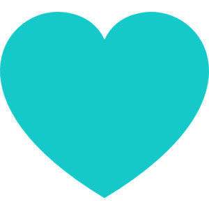Teal Heart clip art - Polyvore