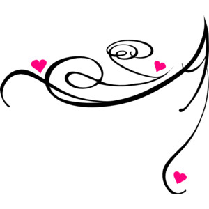 Pink And Black Decorative Swirl clip art - Polyvore