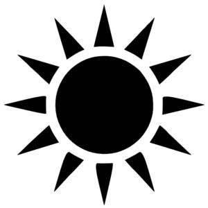 Sun clipart silhouette