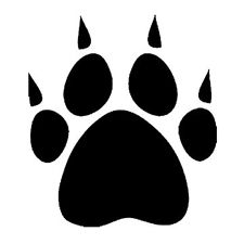 Bear Paw Print Decal