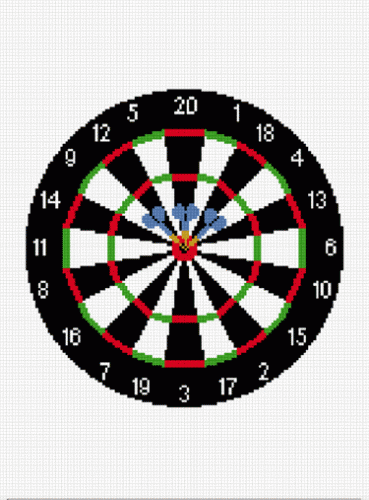 DARTBOARD DART BOARD with DARTS CROCHET PATTERN GRAPH AFGHAN ...