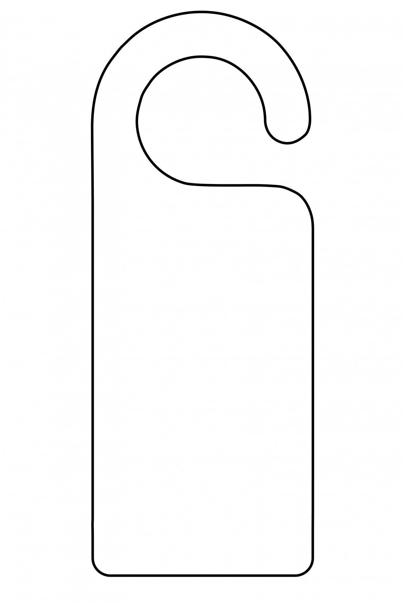 Door Hanger Template Outline Free Stock Photo - Public Domain Pictures