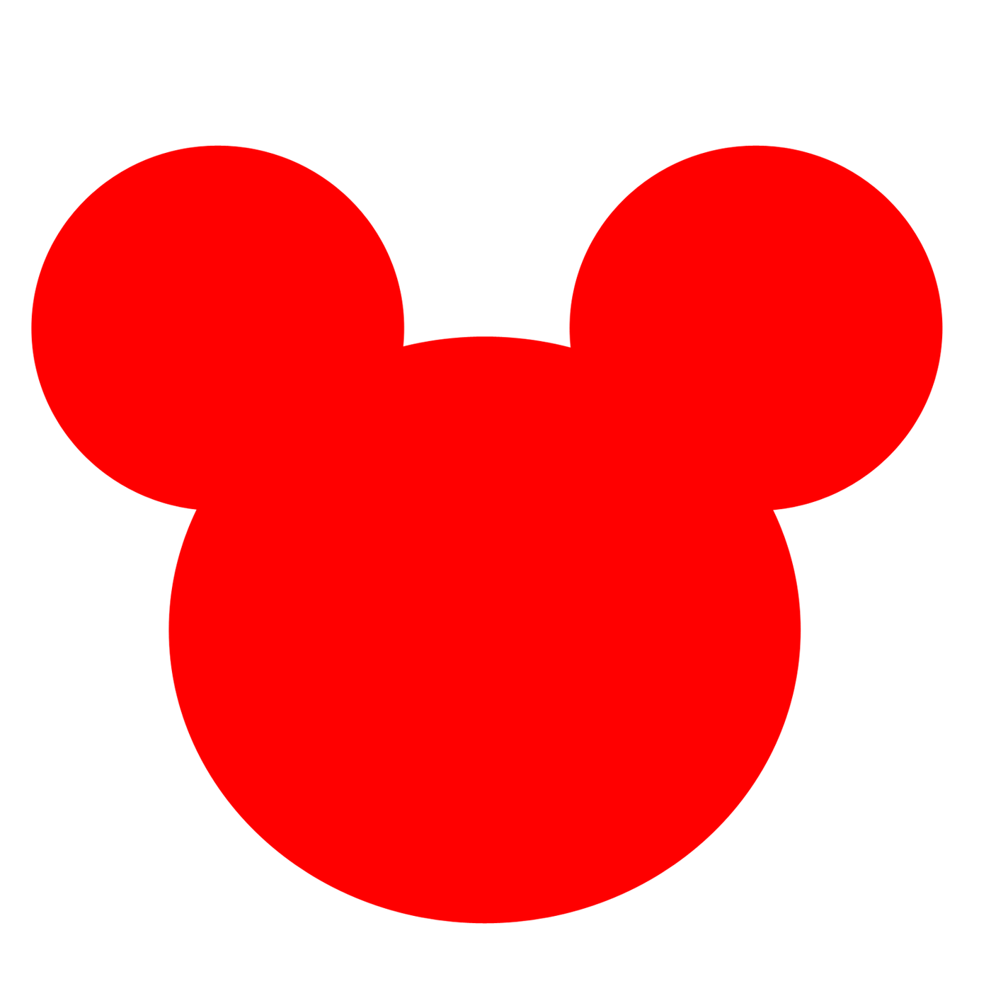 Mickey mouse head silhouette clip art