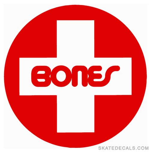 2 Bones Stickers Decals [bones-circle-plus] - $3.95 : Skate Decals ...