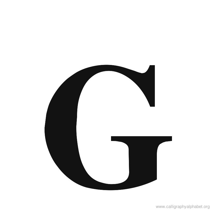 Calligraphy Alphabet G | Alphabet G Calligraphy Sample Styles ...
