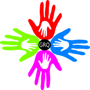Four Colored Hands Grq Clip Art - vector clip art ...