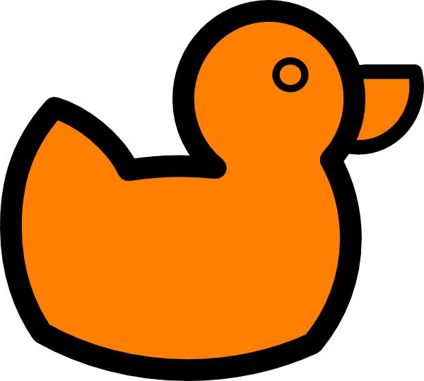 Orange Duck clip art - vector clip art online, royalty free ...