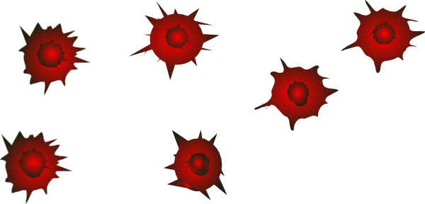 Red Bullet Holes clip art - vector clip art online, royalty free ...