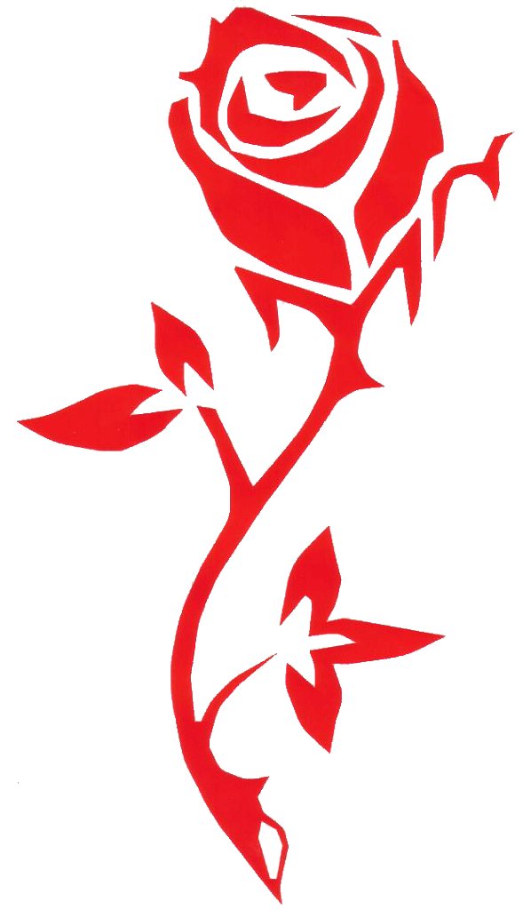 Tribal Rose Sticker Great for Fridge Ute Car 185x105