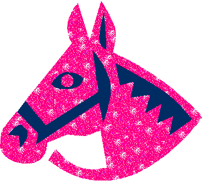 Pink Horse Head Glitter Graphic Glitter Graphic Comment