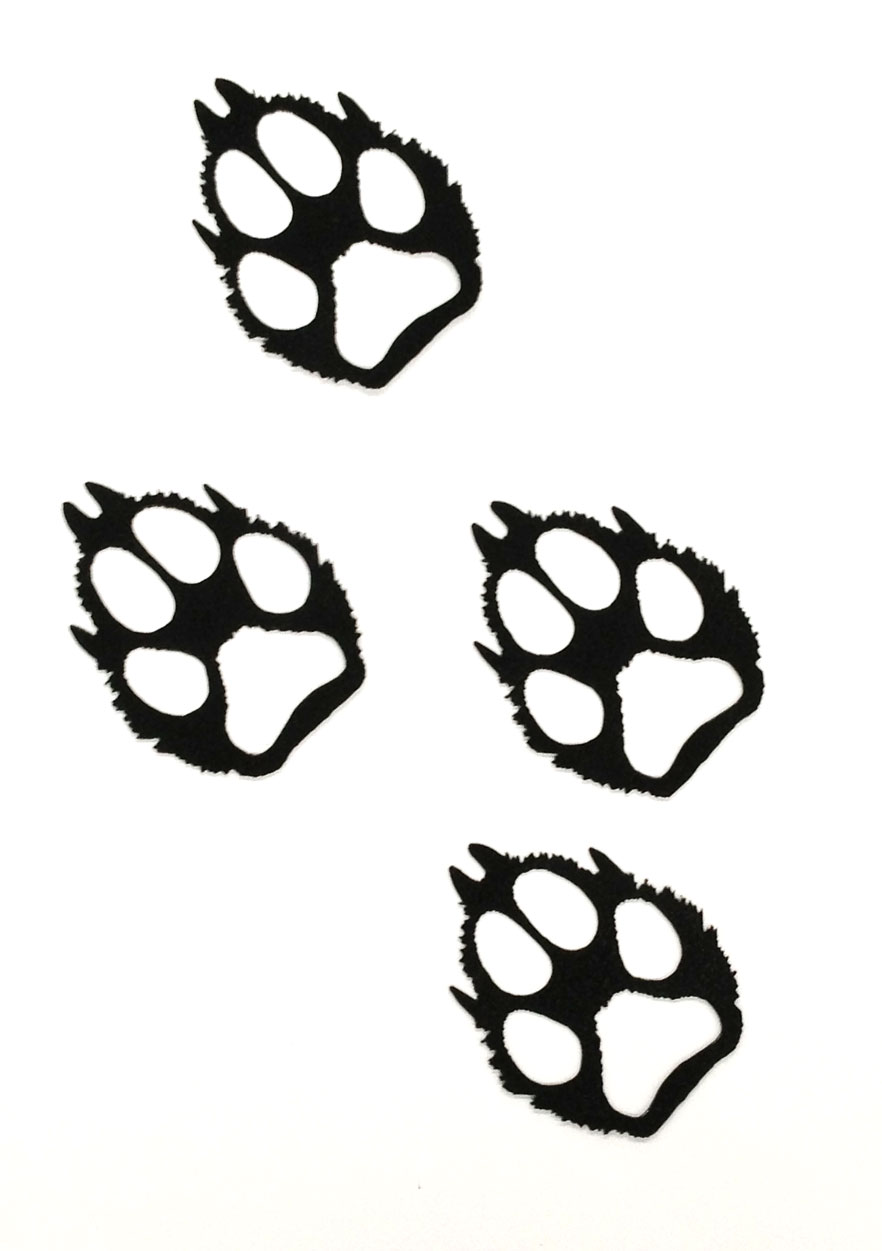Wolf Paws (Set of 4 - Black) : 7055,Inc, Contemporary Art, Home ...