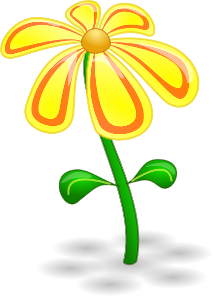 Yellow Flower Clip Art - vector clip art online ...