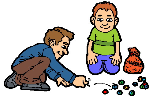 Playing marbles Clip Art