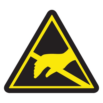 ISO Warning Symbol Labels - Static Sensitive Hazard | Emedco