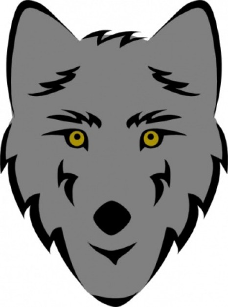 Wolf Head Stylized clip art | Download free Vector