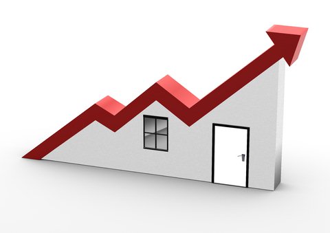 house with arrow going up