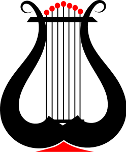 Lyre clip art free vector