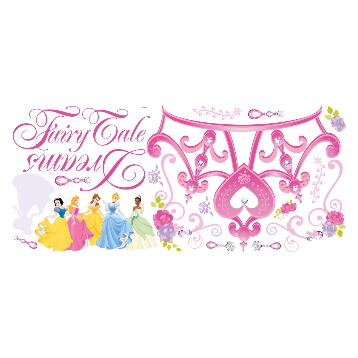 Disney Princess - Princess Crown Peel and Stick Giant Wall Decal ...