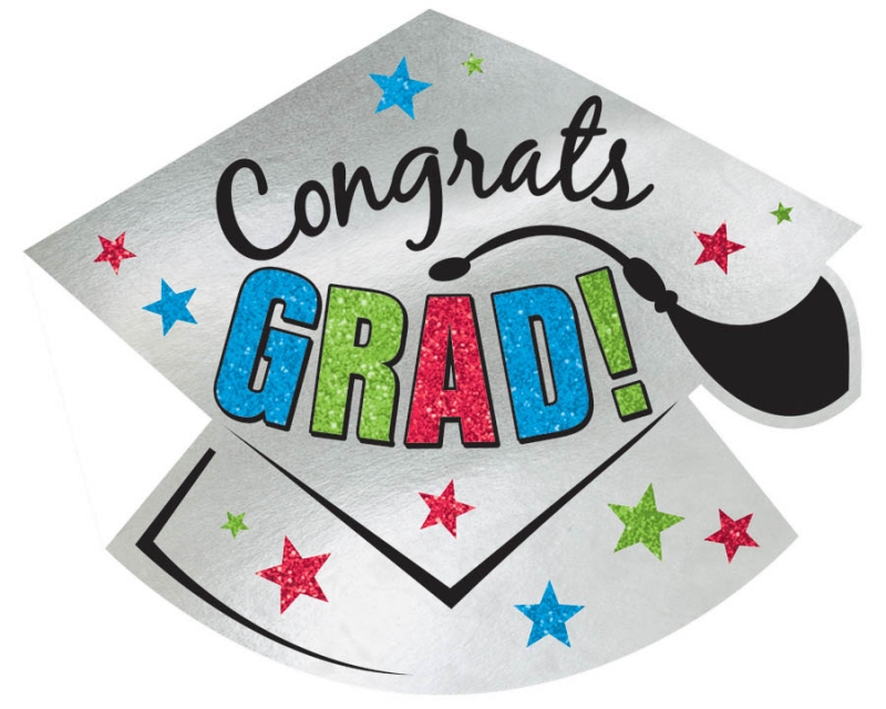 Glitter grad cap cutout: Parties 2 Order