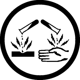 Corrosive Materials Class E Symbol