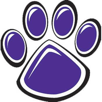 Large Purple Paw Print Tattoo Design