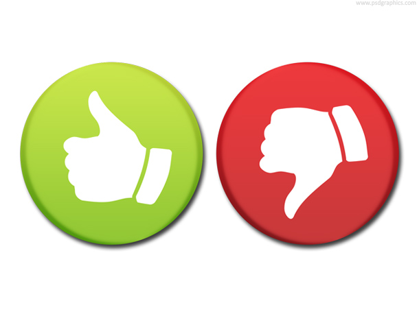 PSD thumbs up and down icons | PSDGraphics