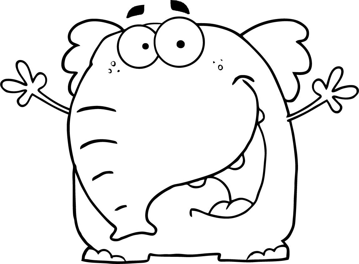 Ausmalbild: Elefant