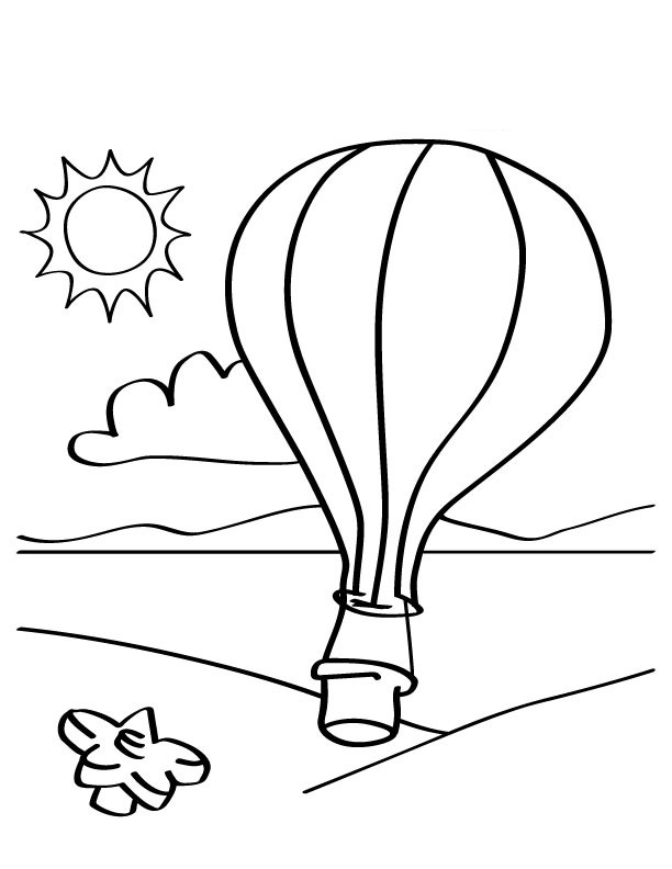 Free Printable Hot Air Balloon Coloring Pages For Kids