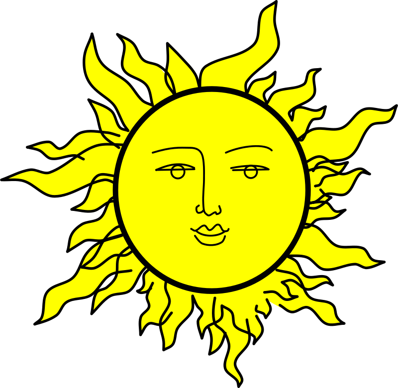 Clipart - Sun with a face by Rones