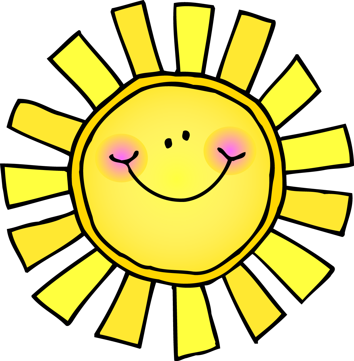 Sun drawing clipart