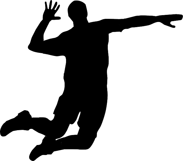 Volleyball Player Hitting Silhouette - Free ...