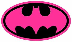 BATGIRL pink Retro , BATMAN logo Iron On T-Shirt Transfer for DARK ...