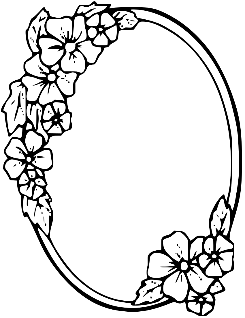 Oval clipart frame