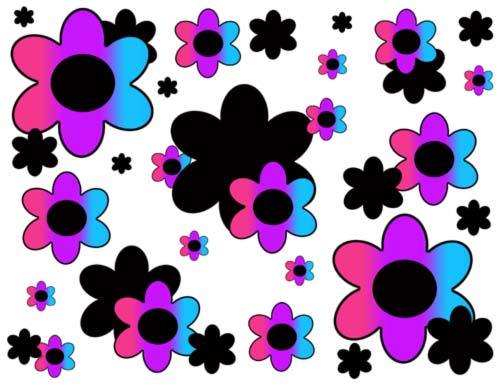 Flower wallpaper, Rainbow flowers and Decals