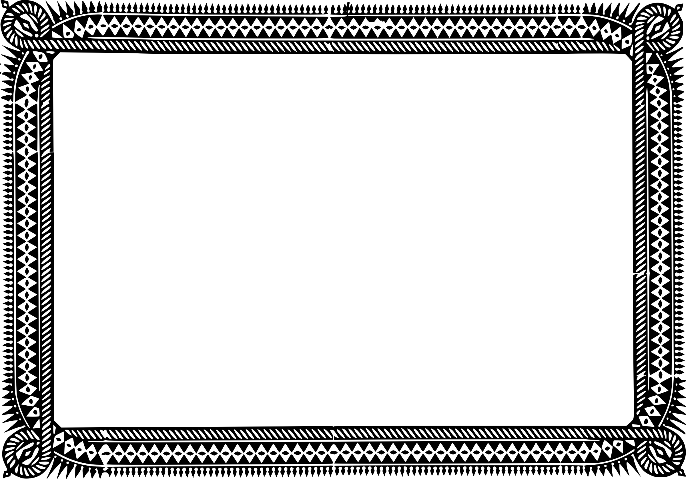 Clipart - Simple Spike Frame