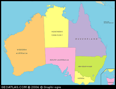 Geography Blog: Political Maps - Australia