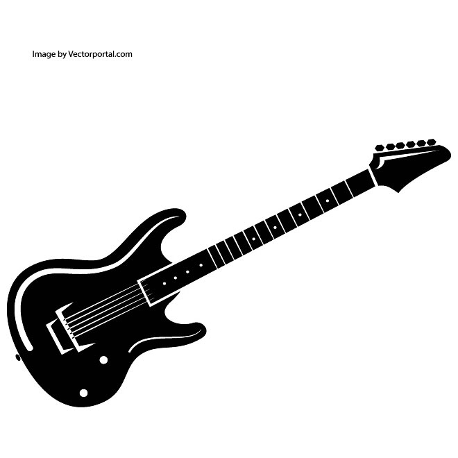 Guitar Clip Art Black and White – Clipart Free Download