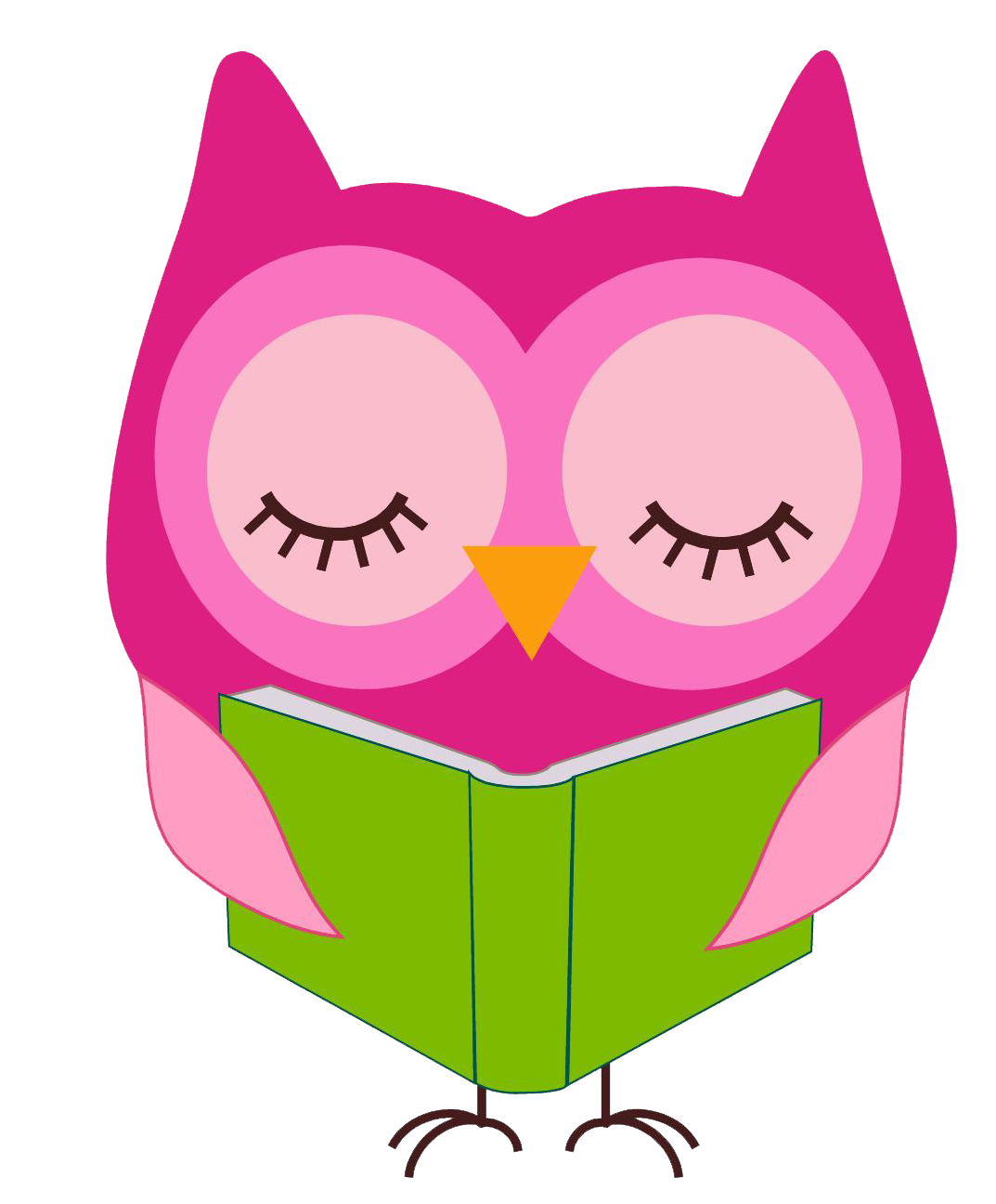 Owl Reading Book Clipart