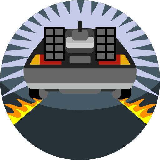 Back to the future, car, delorean, fast, fire, vehicle icon | Icon ...