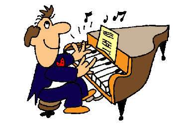 Playing Piano Clipart