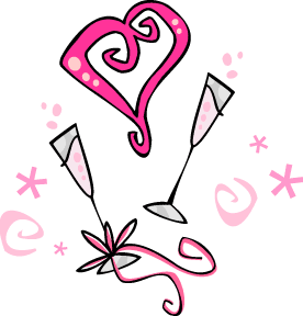 Free clipart champagne glasses