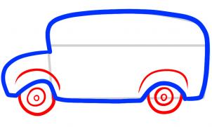Cars - How to Draw a Bus for Kids
