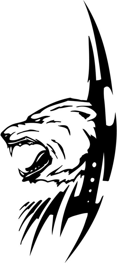 Tribal Bear Sticker Decals 17, tribal animals decal, tribal ...
