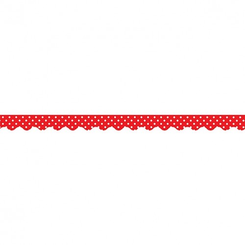 Red Mini Polka Dots Border Trim - CM School Supply - Educational ...