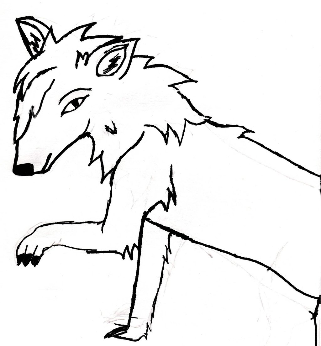 Sassy Dog Line Art