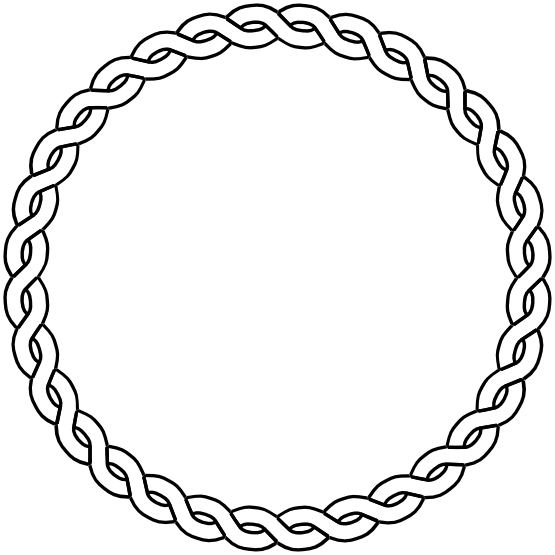 Rope Border Circle Dna Black White Line Art Coloring Book ...