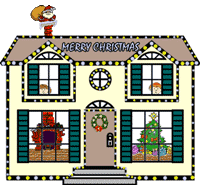 Christmas House Clipart - Animated Christmas Houses